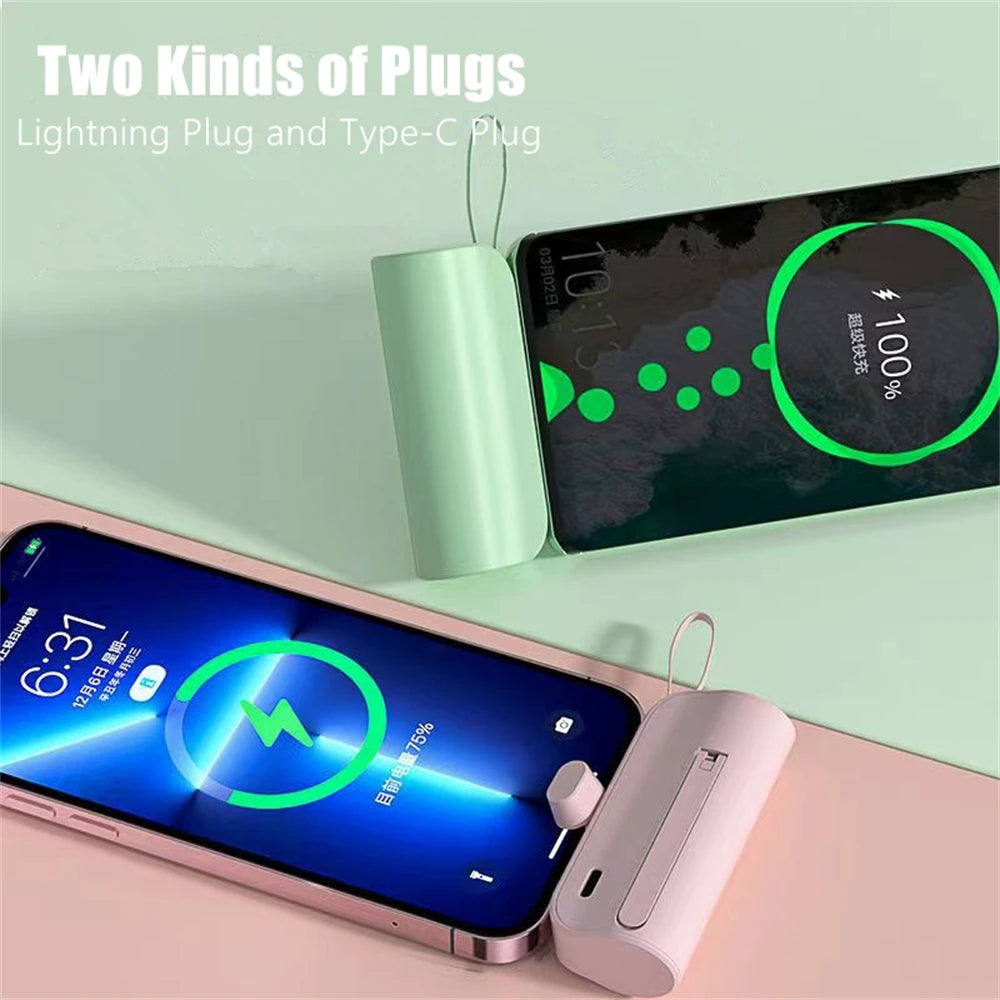 5000mAh Mini Power Bank Portable Charging External Battery Powerbank For iPhone Samsung Xiaomi Backup Battery Phone Charger