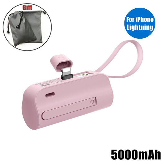 5000mAh Mini Power Bank Portable Charging External Battery Powerbank For iPhone Samsung Xiaomi Backup Battery Phone Charger